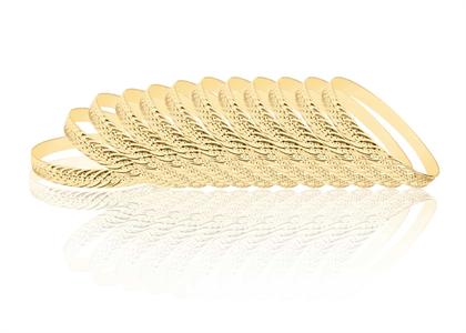 Gold Plated | Diamond Cut Bangles